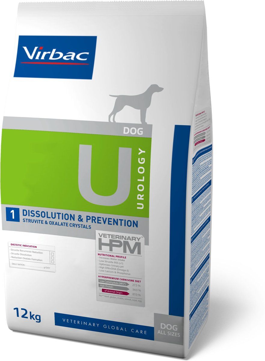 VIRBAC HPM canine dissolution/prevention struvite & oxalate crystals U1 12KG