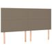 VidaXL Hoofdeind & Voeteind Taupe 200x5x118/128 cm Stof