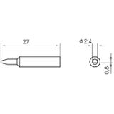 Weller XNT B Soldering Tip Chisel Tip Size 2.4 mm Length 2.4 mm 1 pc(s)