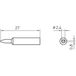 Weller XNT B Soldering Tip Chisel Tip Size 2.4 mm Length 2.4 mm 1 pc(s)