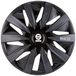 Sparco Set Van 4 Wieldoppen 13" Inch Lazio Autowielhoes SPC1391BKGR Zwartgrijs