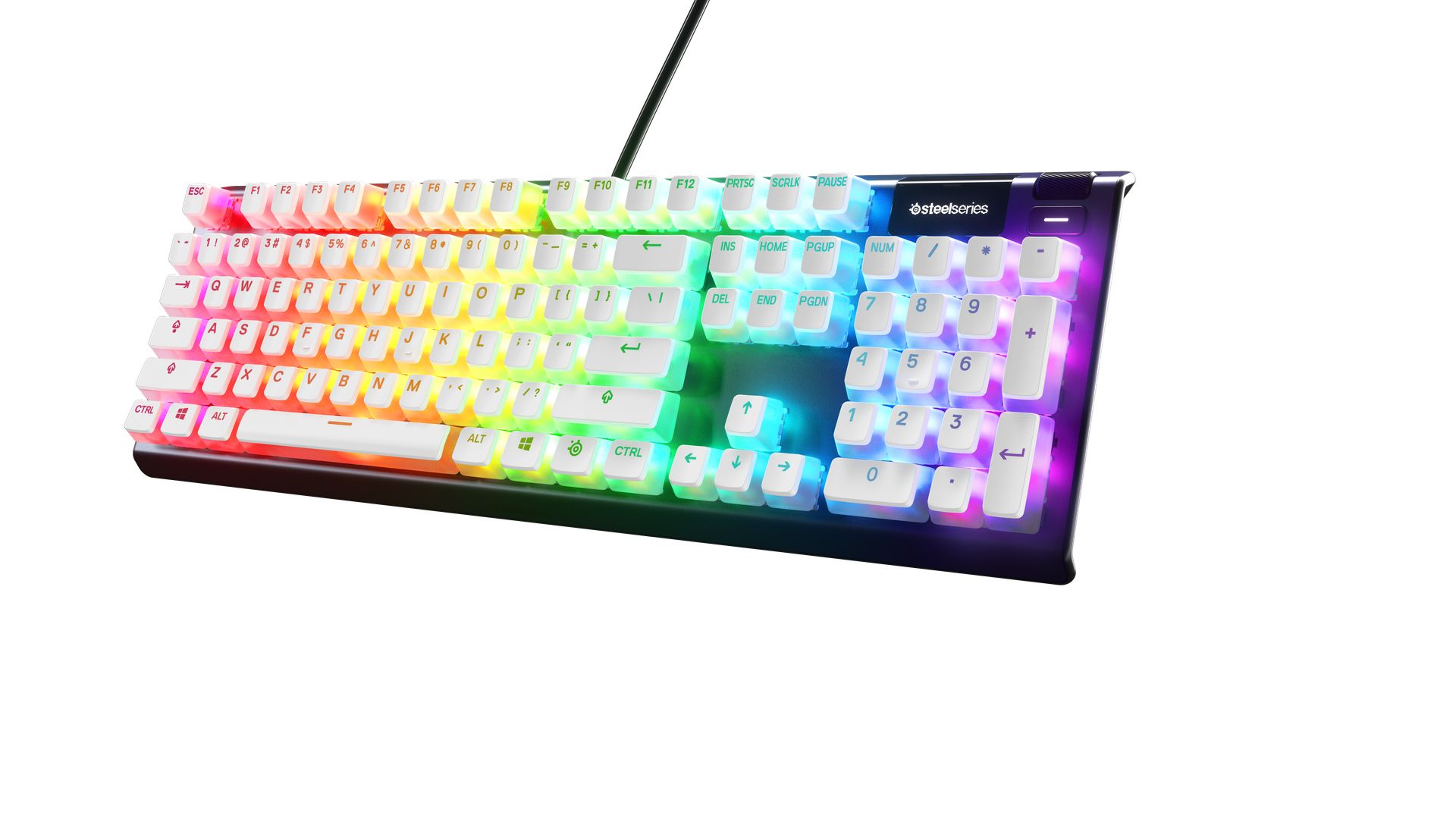 SteelSeries PrismCAPS Keyboard Cap - White - US English - 104 Pieces