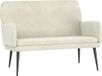 vidaXL Banc 108x79x79 cm velours crème