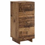 vidaXL Dressoir Oud hout 33.5 x 34.5 x 75 cm Bewerkt hout