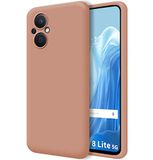 Zachte Oppo Zachte vloeibare siliconen beschermhoes voor Oppo Reno 8 Lite 5G, roze