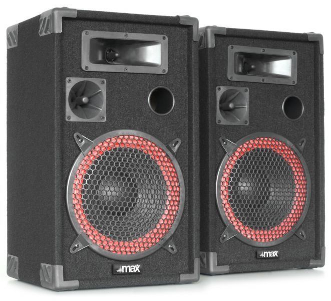 MAX Music MAX XEN3508 2-weg Zwart Bedraad 500 W Speaker Set