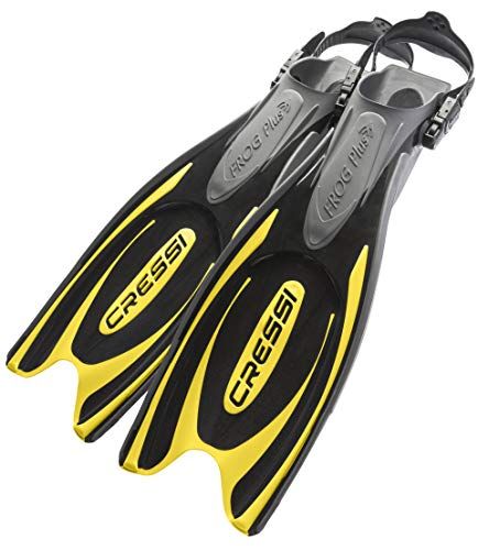 Cressi Frog Plus Fins - Open Heel Diving Fins - 8022983042558