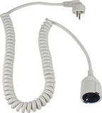 AS Schwabe 70426 Stroom Verlengkabel Wit 4 m H05VV-F 3G 1,5 mm² Spiraalkabel