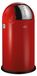 Merkloos Afvalemmer - Vuilnisemmer - 50 liter - Rood - Roestvrijstalen klep