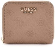 GUESS Cresidia II SLG Zip Around Wallet Dark Taupe Logo