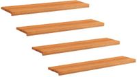 vidaXL - Trapmatten - 4 stuks - Lichtbruin - 120 x 30 x 2 cm - Massief beukenhout