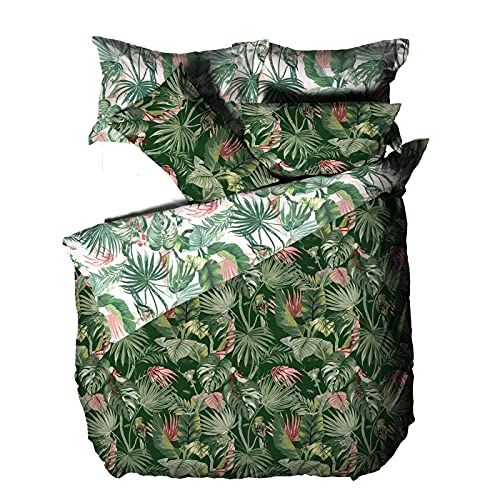 furn. Amazonia Dekbedovertrek Set - Jade - Eenpersoons