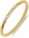 Lucardi Bague pour femme en or 9 carats avec zircone - Bague - 9 carats - Doré - 19 / 60 mm