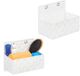 Merkloos Relaxdays Opbergmandjes Badkamer - Set van 2 - Hangend - Wit