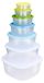 Boîte de rangement alimentaire 14 pièces 504gr - Set de conteneurs alimentaires de 14 pièces - Plastique transparent - Résistant au lave-vaisselle et au congélateur - 12,55 litres - 25,5 x 25,5 x 12,5 cm