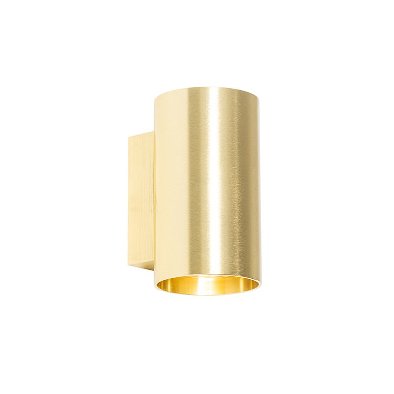 QAZQA Sandy - Moderne Wandlamp - Goud - Rond