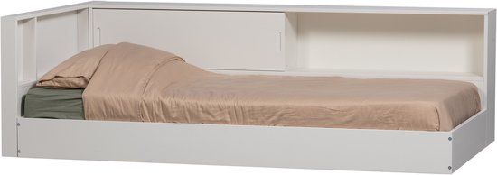 WOOOD Carter Hoekbed Links/Rechts - Grenenhout - Wit - 90x200