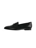 Gabor Dames Loafers Zwart Leer Dierenprint Puntige Neus Smalle Pasvorm