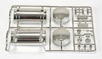 TAMIYA R-onderdelen tank/daklampen Grand Hauler, zilver