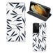 Samsung Galaxy S21 Ultra Smart Cover Feuilles Bleu