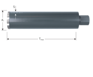 Rotec Diamantboor | Grijs | Droog | 1.1/4" | 7 Segm. | Ø72x300 - 776.0722