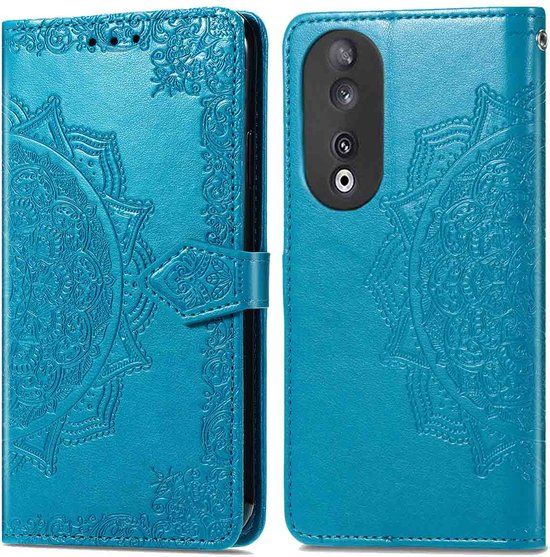 iMoshion Hoesje Honor 90 - Mandala Bookcase - Turquoise - Met pasjeshouder
