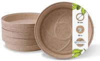 Sans marque Forme en papier cacao ronde - Durable et décorative - 18 cm - Marron