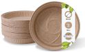 Sans marque Forme en papier cacao ronde - Durable et décorative - 18 cm - Marron