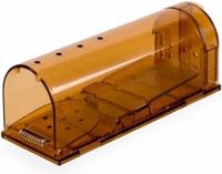 MM Eurotool Doorzichtige muizenval - duurzaam kunststof - 17 cm - bruin