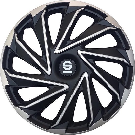 Sparco SPC1580SVBK Set Wielhoezen Varese 15" Zilver/Zwart