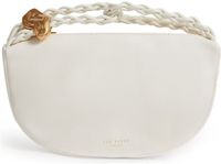 Ted Baker Islah Sac Hobo Moyen Taille Quincaillerie Argentée Cuir Ivoire Blanc
