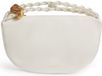 Ted Baker Islah Sac Hobo Moyen Taille Quincaillerie Argentée Cuir Ivoire Blanc