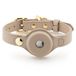 NINA WOOF Cupertino Hondenhalsband compatibel met Airtag 2021, verstelbaar, harnassen en riemen van veganistisch leer met hondentracker (M (hals: 38,1 x 48,3 cm), beige)