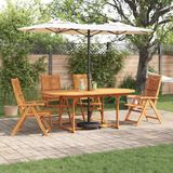 vidaXL Bartafel Set 2 Persoons Bruin Massief Acacia Hout