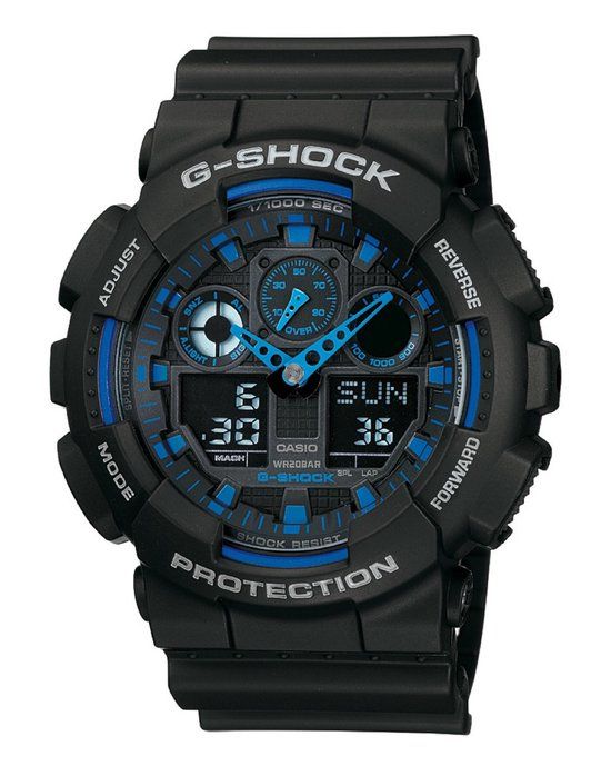 Casio G-Shock GA-100-1A2ER Herenhorloge - Zwart - 50mm