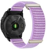 By Qubix - Nylon Sport Loop bandje - 22mm Quickfit - Paars - Geschikt voor Garmin Fenix 8 / 8 Pro - 47mm