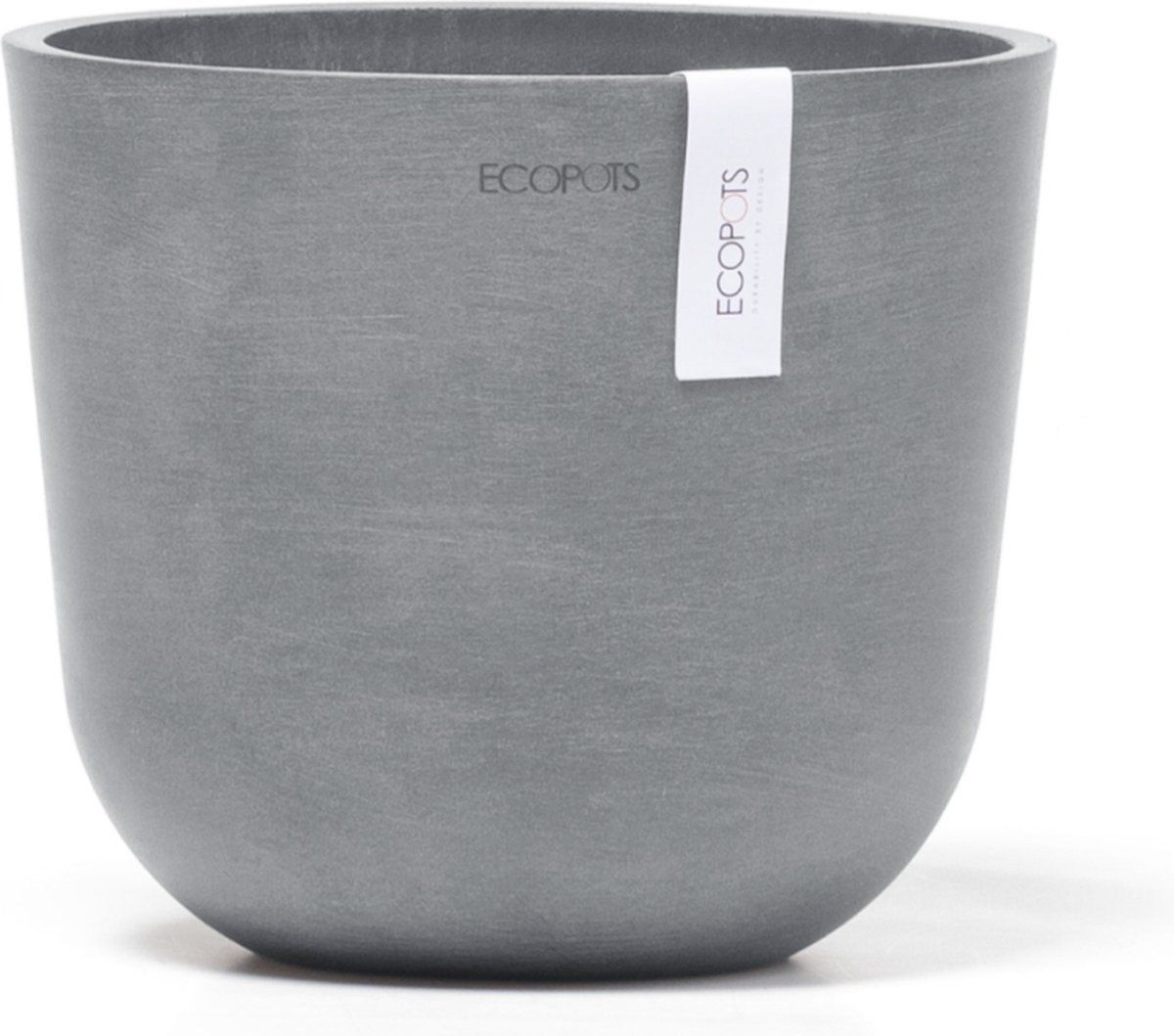 Ecopots Oslo Bloempot - Ø 19 cm - Blauwgrijs - Rond - Gerecycled Materiaal