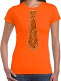 Bellatio Decorations Verkleed shirt dames - oranje - M