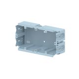 Kanaaldoos Habengut Kanaalbox met 2 vakken voor borstwering, 130 x 60 mm, voor gangbare apparaten