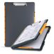 Dexas Slimcase XL 2 Klembord met legal-papierformaat papieropslag, grijs met oranje klem, 39,4 x 26,7 cm