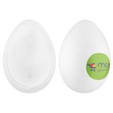 MCE-Commerce A333001-1 piepschuim ei 30 cm, 2-delig, 1 stuk, om te knutselen en te decoreren met Pasen, piepschuim, wit