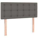 VidaXL Boxspringbed met matras, grijs, kunstleer, 80x200 cm