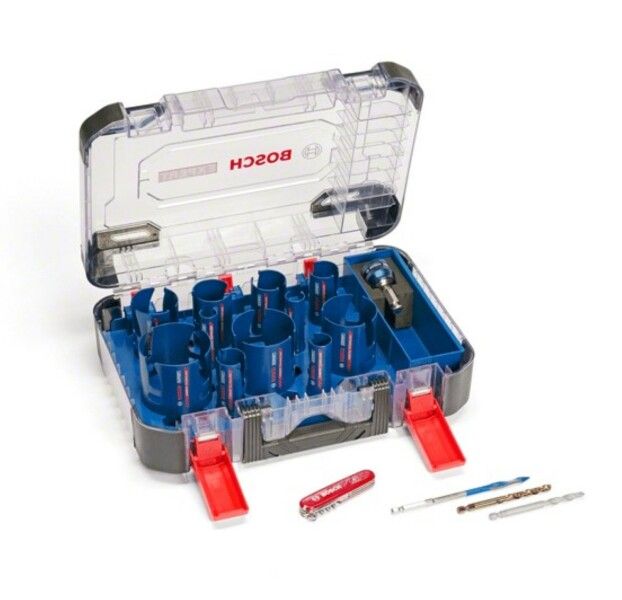 Bosch 061599763Y Construction Material Gatzagen Set 15-delig + Victorinox Mes