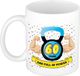Bellatio Decorations Mok 60 jaar - Blauw - Keramiek - 300 ml