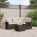 Maison Exclusive - Ensemble de jardin pour le jardin, composé de 5 pièces avec coussins, marron, en polyrotin
