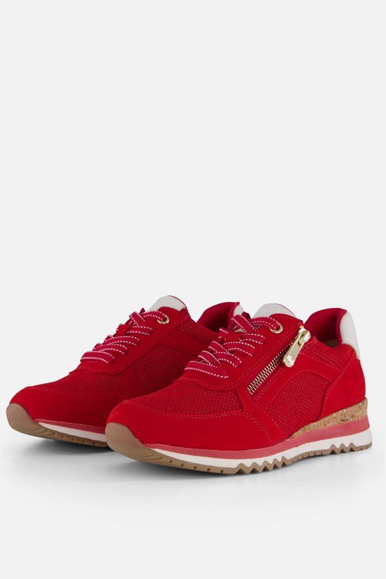 Marco Tozzi Sneakers rood Textiel - Maat 39