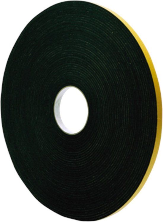 Zwaluw dubbelzijdig klevende HDPE-tape - 12mm x 25M - Zwart