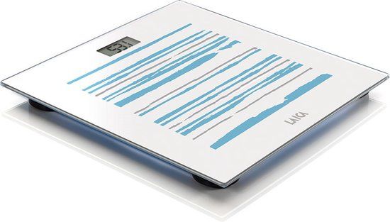 LAICA PS1074 Digitale Personenweegschaal - Wit Gestreept - 150 kg