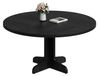 Table à manger en bois - Table à manger pour 4-6 personnes - Diamètre 120 cm - Cadre en bois - Style moderne - Table seule - Noir