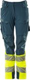 Mascot Accelerate Safe Pantalon de travail avec poches genoux bleu pétrole foncé/jaune haute visibilité C54